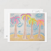 Kleurrijk palms-briefkaart briefkaart (Voorkant / Achterkant)