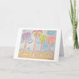 Kleurrijk palms-wenskaart kaart