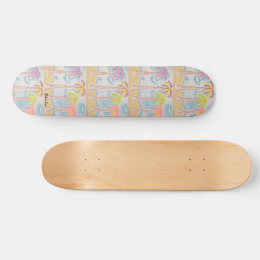 Kleurrijk palmskateboard skateboard (Horizontaal)