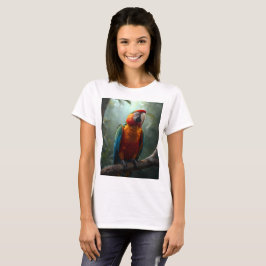 Kleurrijk papegaaiendames T-shirt