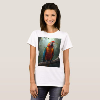 Kleurrijk papegaaiendames T-shirt
