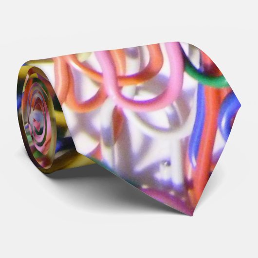 Kleurrijk Paperclip Stropdas (Opgerold)