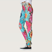 Kleurrijk papier bloemkunst leggings (Links)