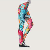 Kleurrijk papier bloemkunst leggings (Rechts)