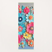 Kleurrijk papier bloemkunst yogamat (Voorkant)
