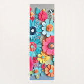 Kleurrijk papier bloemkunst yogamat (Achterkant)