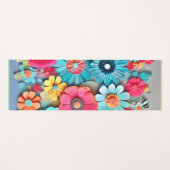 Kleurrijk papier bloemkunst yogamat (Voorkant (horizontaal))