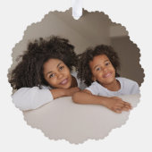 Kleurrijk papier kerstbomen 2 foto ornament kaart (Achterkant)