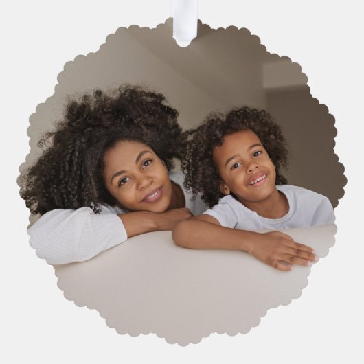 Kleurrijk papier kerstbomen 2 foto ornament kaart (Achterkant)