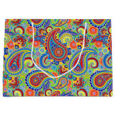 Kleurrijk papier voor etnisch patroonpapier groot cadeauzakje (Voorkant)