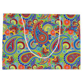 Kleurrijk papier voor etnisch patroonpapier groot cadeauzakje (Achterkant)