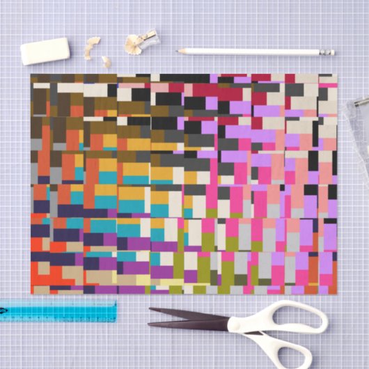 Kleurrijk papier voor geometrische afdrukken (Craft)