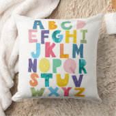 Kleurrijk papieren collage alfabet kussen (Deken)