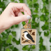 Kleurrijk papierkunst van vogel sleutelhanger (Hand)