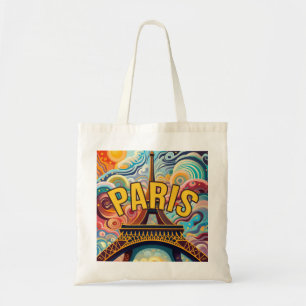 Kleurrijk PARIJS en Parijse Leven Tote Bag