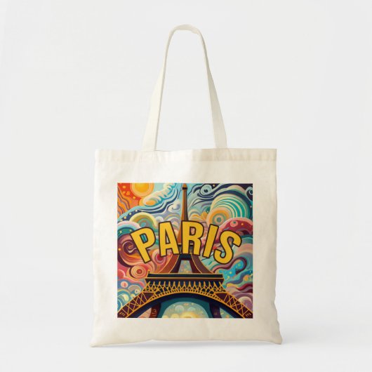 Kleurrijk PARIJS en Parijse Leven Tote Bag (Voorkant)