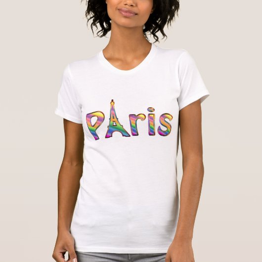 Kleurrijk Parijs T-Shirt (Voorkant)