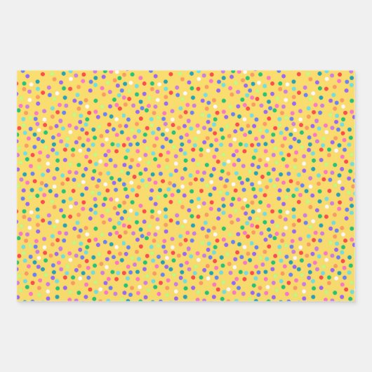 Kleurrijk Partij Celebration Patroon Wrapping Papi Inpakpapier Vel (Voorkant 3)