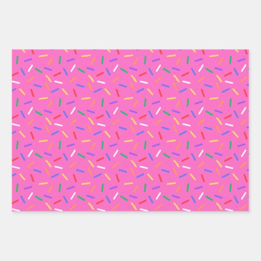 Kleurrijk Partij Celebration Patroon Wrapping Papi Inpakpapier Vel (Voorkant)