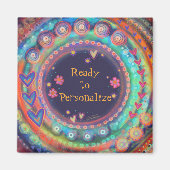 Kleurrijk Pas uw eigen Inspirativity Trendy aan Magneet (Voorkant)