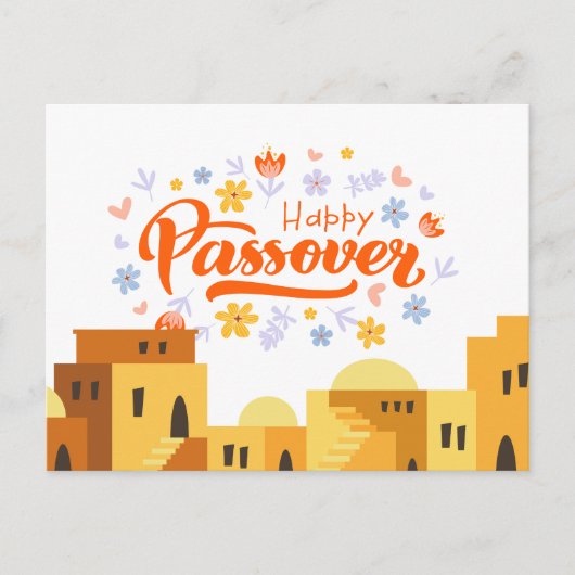 Kleurrijk Pascha Briefkaart (Voorkant)