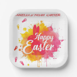 KLEURRIJK  Pasen BRUNCH & JACHT Papieren Bordje