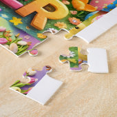 Kleurrijk Pasen viering puzzel (Zijkant)