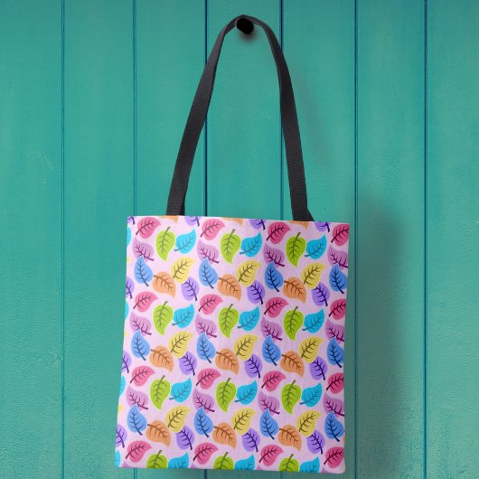 Kleurrijk pasta Leaf Tote Bag