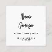 Kleurrijk pasta + modern kalligrafie script vierkante visitekaartje (Achterkant)