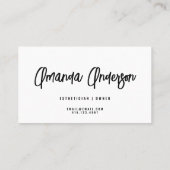 Kleurrijk pasta + modern kalligrafie script visitekaartje (Achterkant)