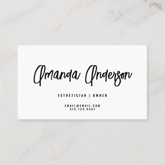 Kleurrijk pasta + modern kalligrafie script visitekaartje (Achterkant)