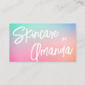 Kleurrijk pasta + modern kalligrafie script visitekaartje (Voorkant)