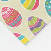 Kleurrijk pasta-paaspatroon fleece deken (Hoek)
