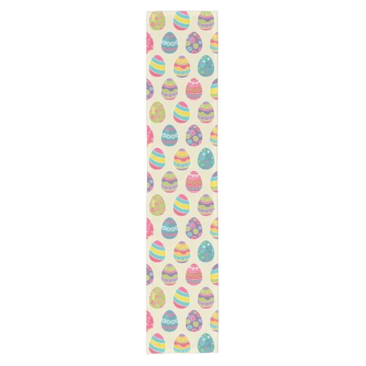 Kleurrijk pasta-paaspatroon korte tafelloper (Voorkant)