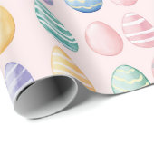 Kleurrijk pasteeleierpatroon cadeaupapier (Rol Hoek)