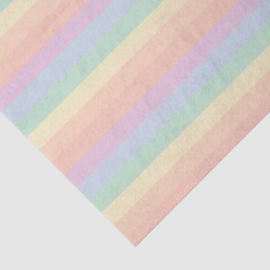 Kleurrijk pasteelregenboogstrips tissuepapier (Detail)