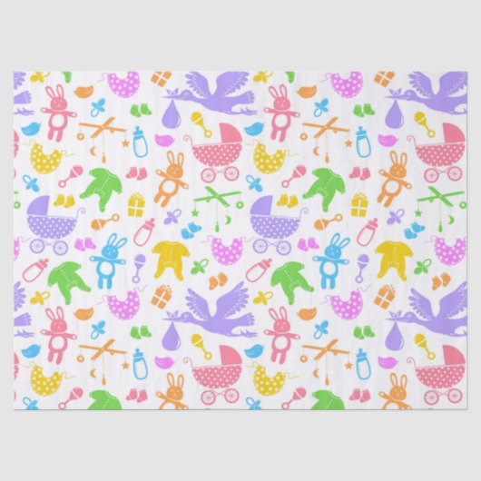 Kleurrijk Pastel Baby Tissue Papier (Voorkant)