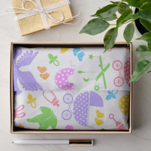 Kleurrijk Pastel Baby Weefselpapier Tissuepapier (Geschenk)