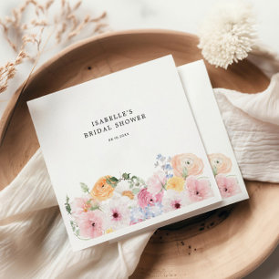 Kleurrijk Pastel Bloemachtig Bruidsfeest Servet