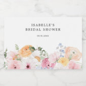 Kleurrijk Pastel Bloemig Voedselcontainer Etiket (Enkel label)