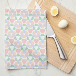 Kleurrijk Pastel Bloemmotief Naadloos Patroon Theedoek