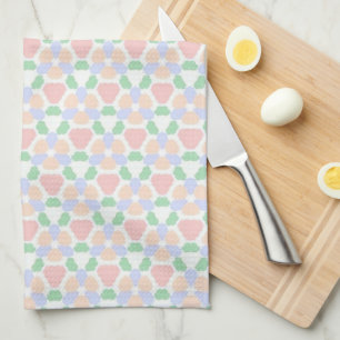 Kleurrijk Pastel Bloemmotief Naadloos Patroon Theedoek