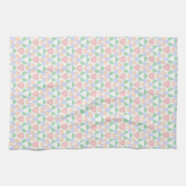 Kleurrijk Pastel Bloemmotief Naadloos Patroon Theedoek