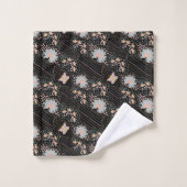 Kleurrijk Pastel Bloemmotief Vlinders Batic Patroo Bad Handdoek (Wasdoekje)