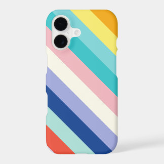 Kleurrijk Pastel Diagonaal Streep Regenboog Geomet