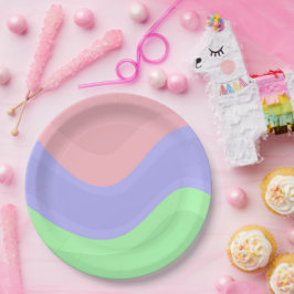 Kleurrijk Pastel Feest Papieren Bordje