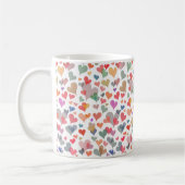 Kleurrijk pastel Heart Pattern Cute Girly Koffiemok (Links)