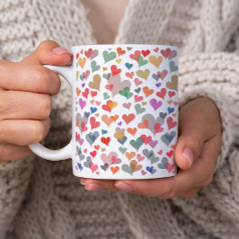 Kleurrijk  pastel Heart Pattern Cute Girly Koffiemok