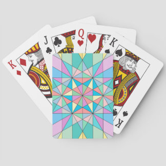 Kleurrijk Pastel Mozaïek Driehoek Ster Patroon Pokerkaarten