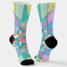 Kleurrijk Pastel Mozaïek Driehoek Ster Patroon